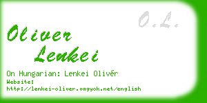 oliver lenkei business card